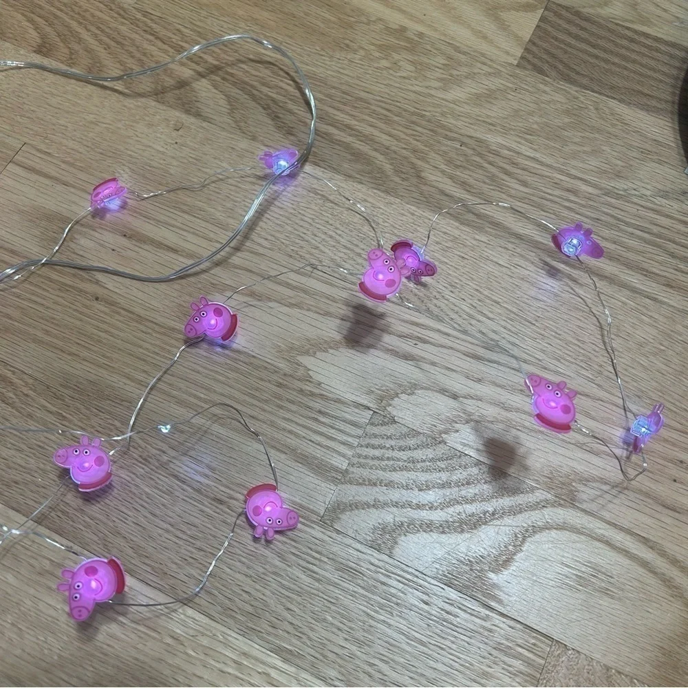 Peppa Pig Battery Operated String Lights Pink