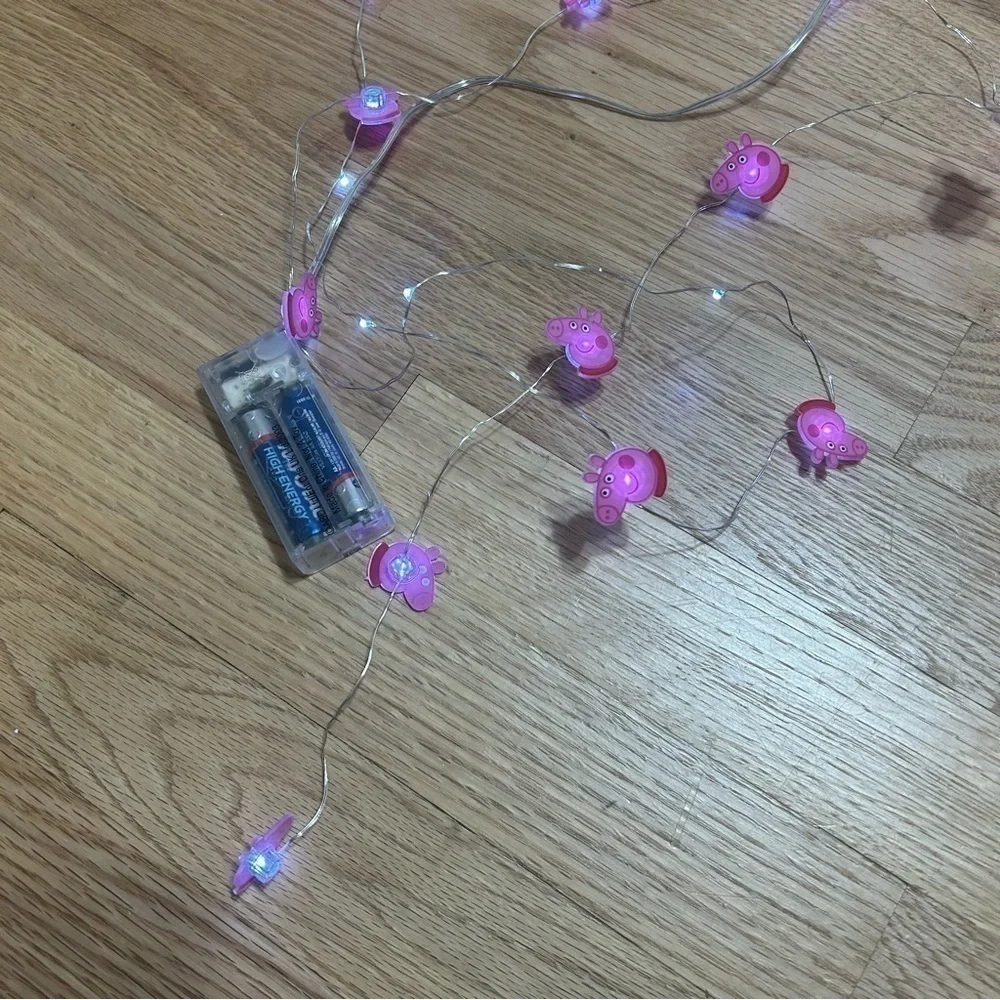Peppa Pig Battery Operated String Lights Pink