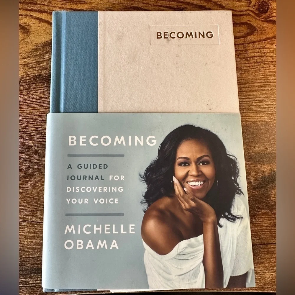 BECOMING: A GUIDED JOURNAL FOR DISCOVERING YOUR VOICE BY MICHELLE OBAMA 📔💙✨