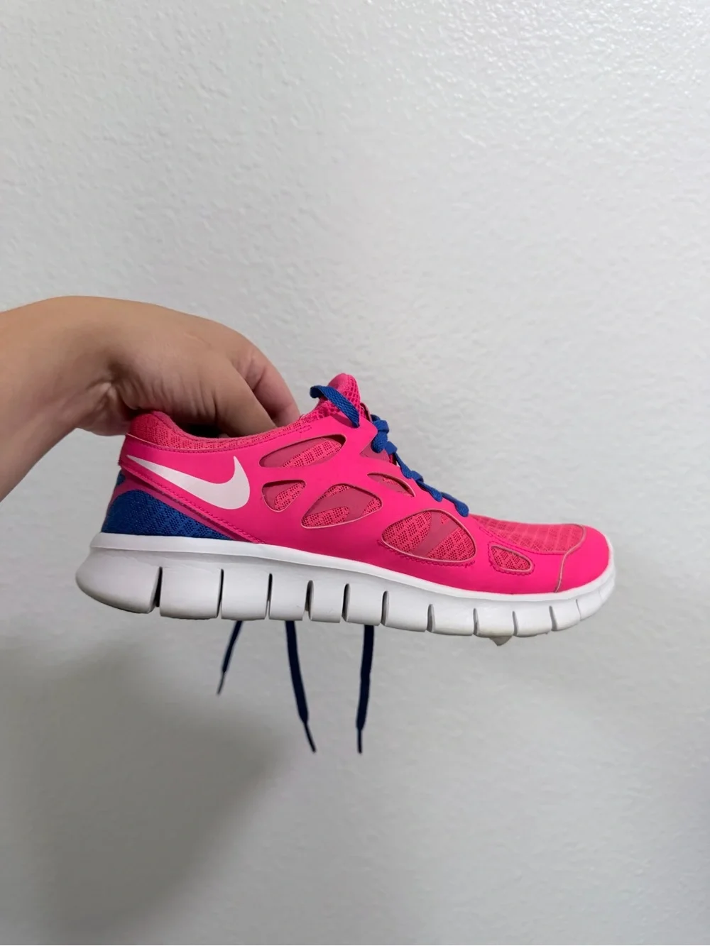 Nike Pink and Blue free runs