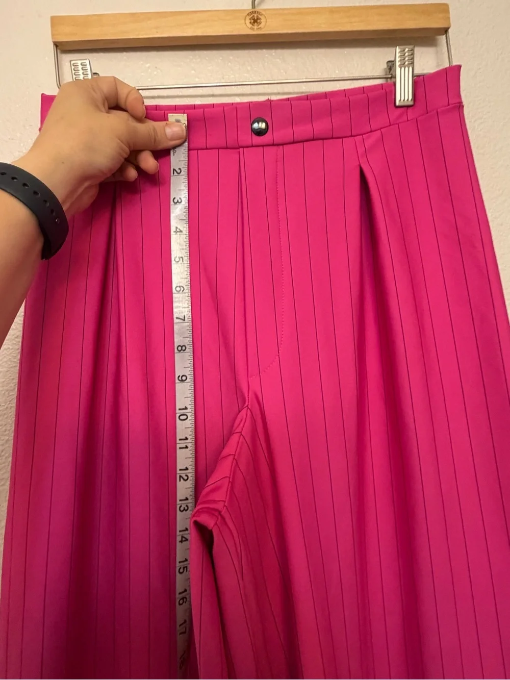 Kelle Hot Pink Pinstripe wide leg Pants Solo Dance Costume XLA Adlt Contemporary