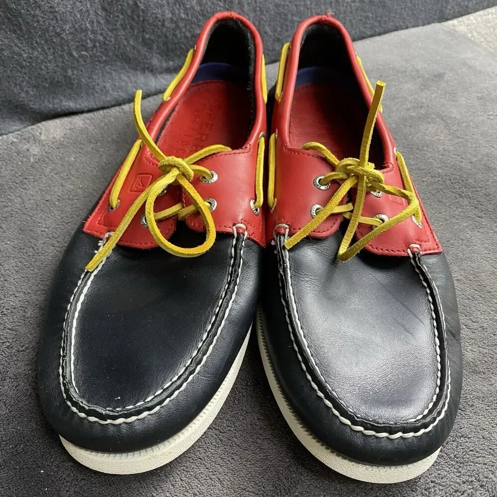 Sperry Top-Sider Gold Cup Authentic Original Boat Shoe Black Leather Mens Sz 13