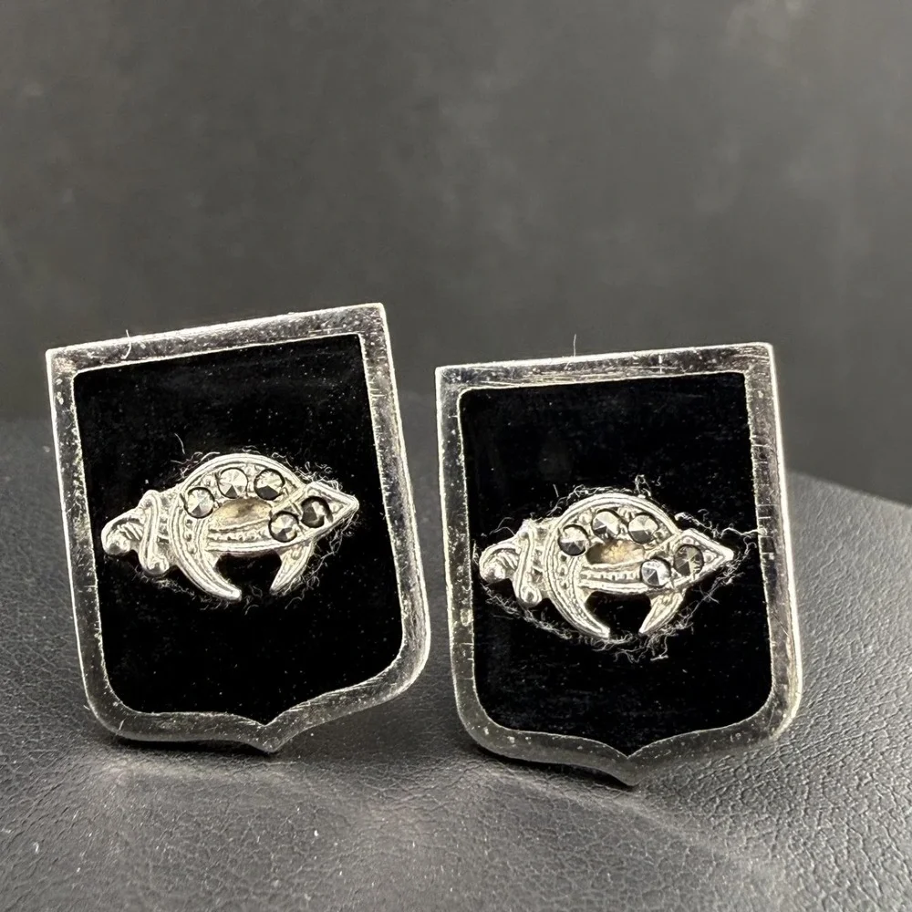 Vintage‎ Masonic Cufflinks Silver Tone