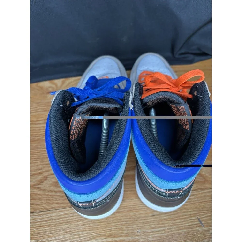 Jordan Air Jordan 1 Men’s High Top Lace-Up Basketball Sneakers White/Black/Blue