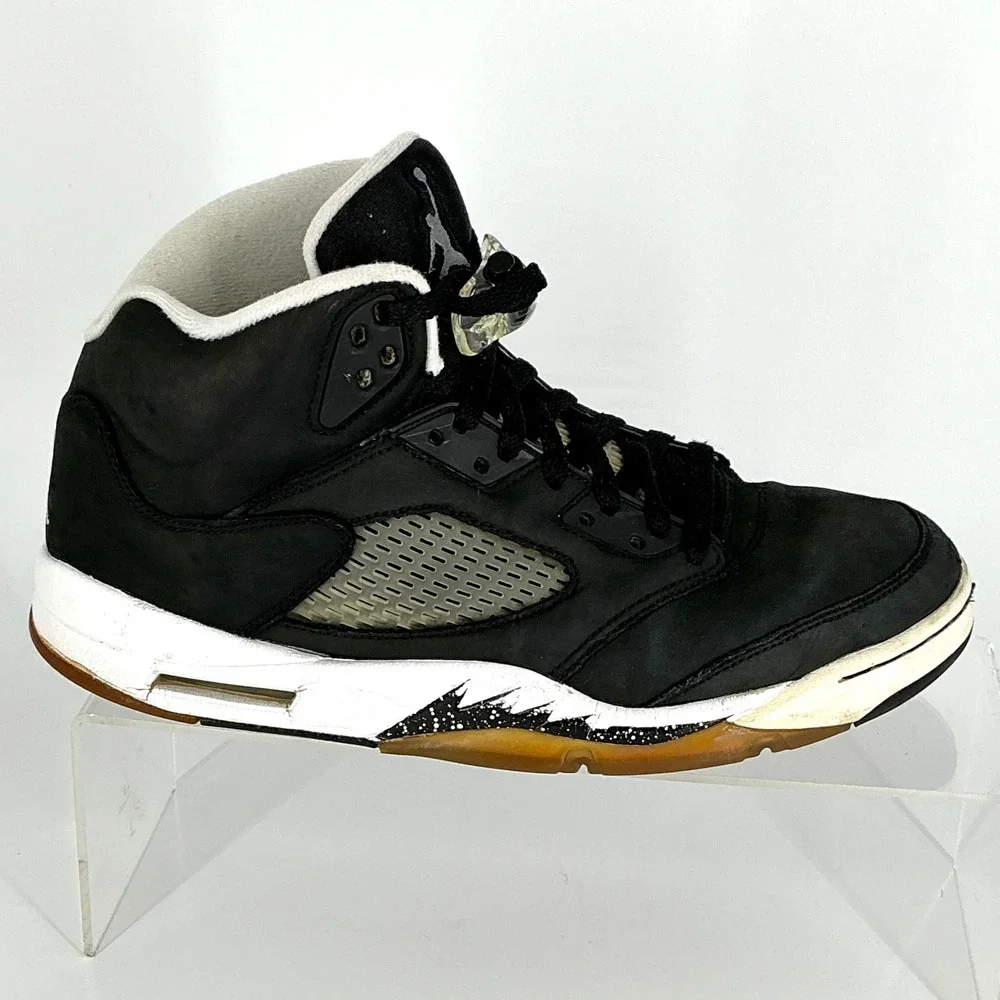 Nike Air Jordan 5 V Mens Size 11.5 Retro Oreo Moonlight Black White Lace Locks