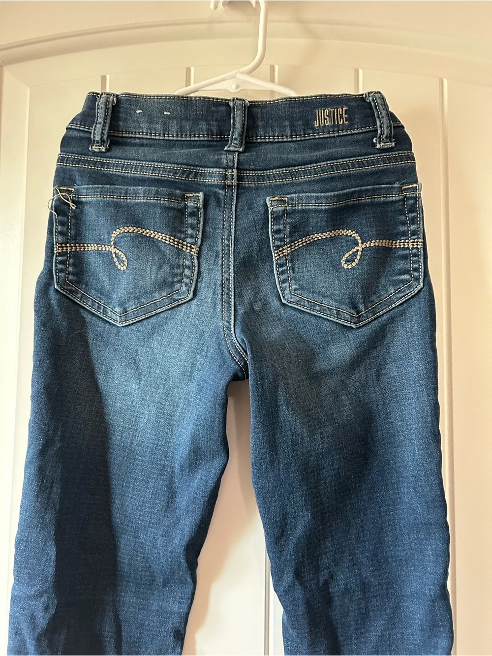 Justice Dark Blue Skinny Jeans for Girls