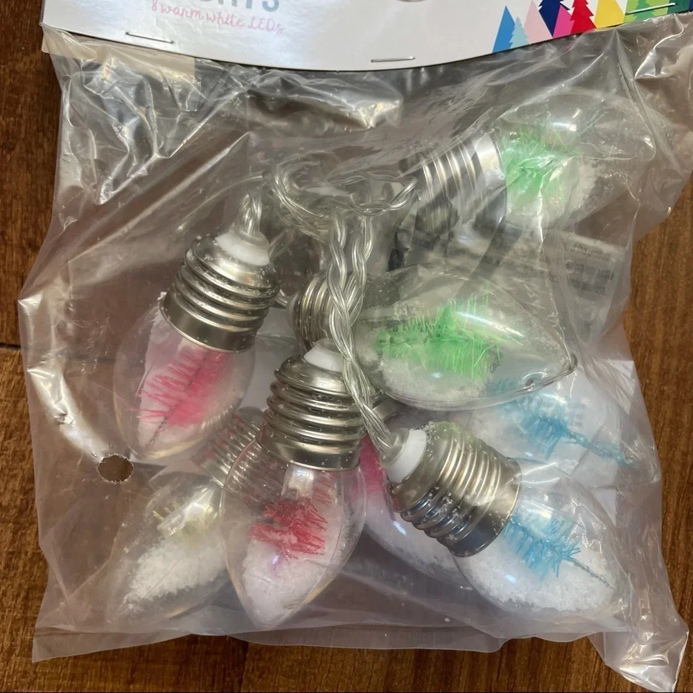 3  NWT sets of target snow  Christmas tree LED  lights pink red green bl…