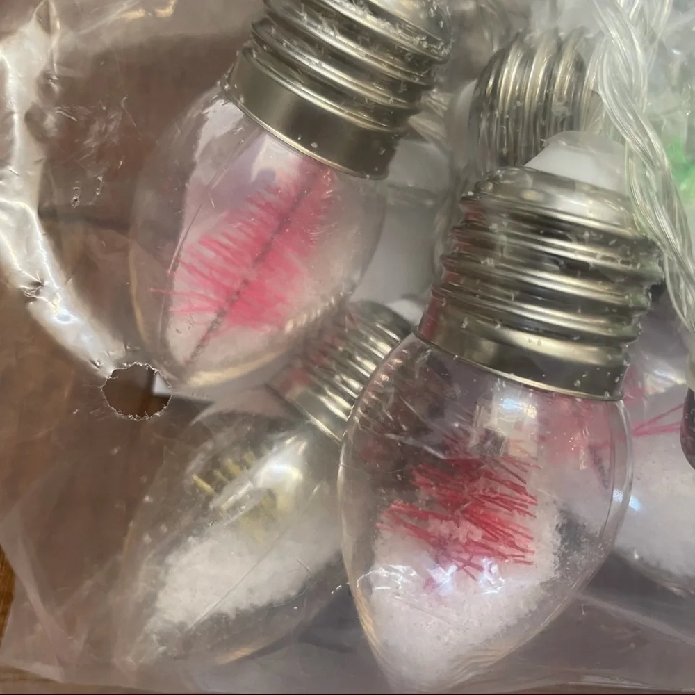 3  NWT sets of target snow  Christmas tree LED  lights pink red green bl…