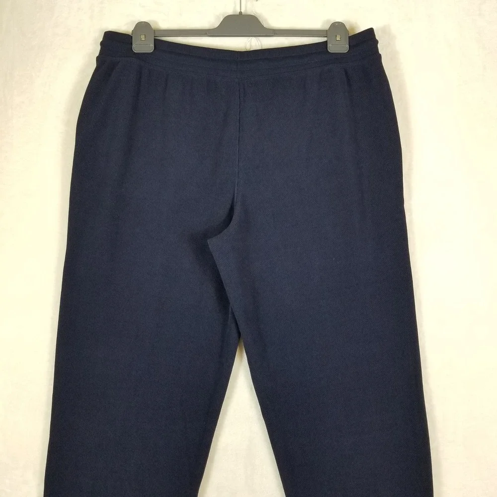 Eddie Bauer Lounge Pants Men XXL Navy Blue Textured Drawstring  NEW