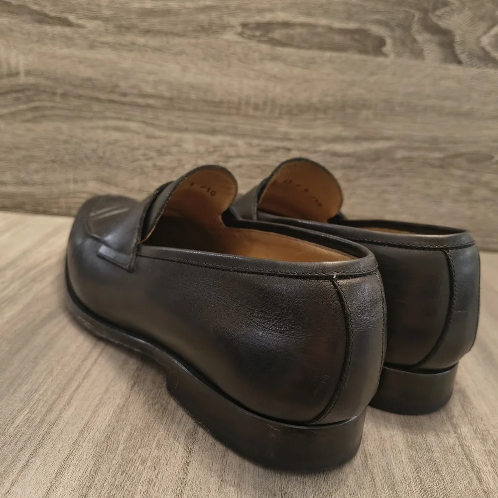 Mens Suitsupply Black Leather Penny Loafers Shoes Size‎ UK11 US12 EU45
