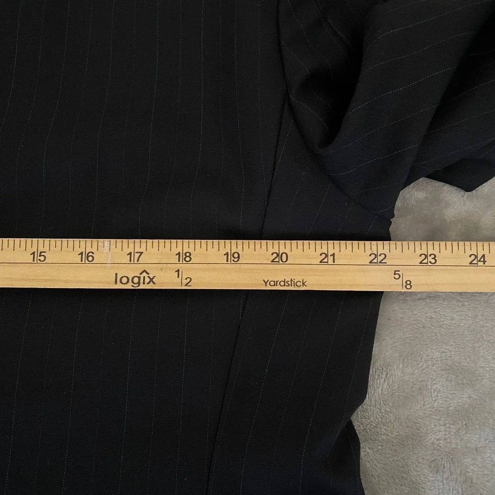 Chaps Ralph Lauren Blazer Mens 40S Navy Blue Pinstripe Wool‎ Cashmere 2-Button