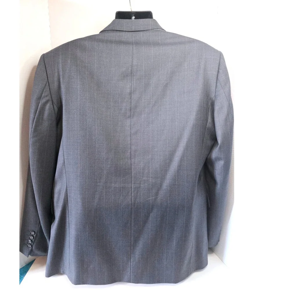 Georgio Belli‎ Milano Italy Gray Pinstripe 3 Button Blazer Hand Tailored SZ 46R?