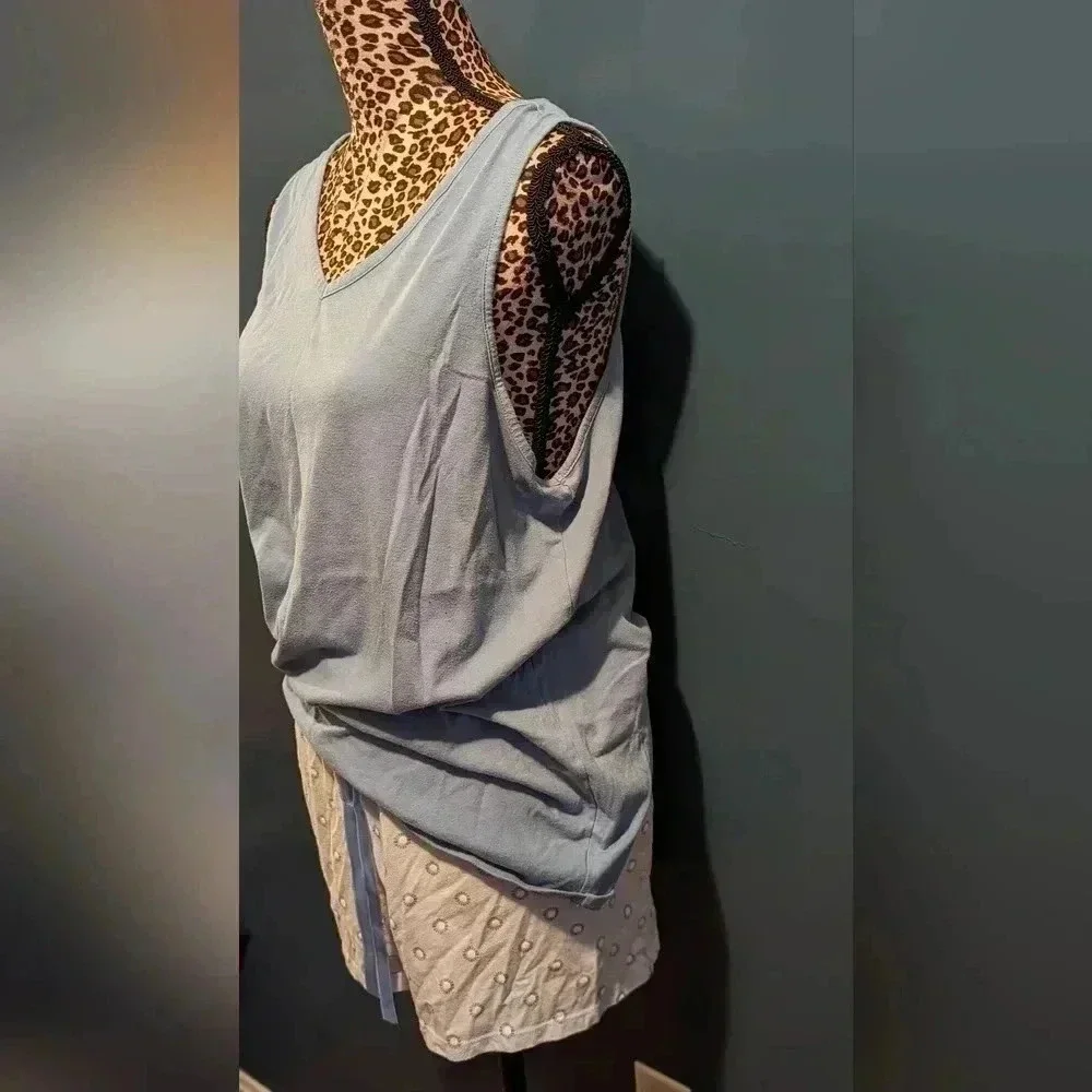 Croft And Barrow Blue Tank Top Women's Pajama Set Size XL (EUC)