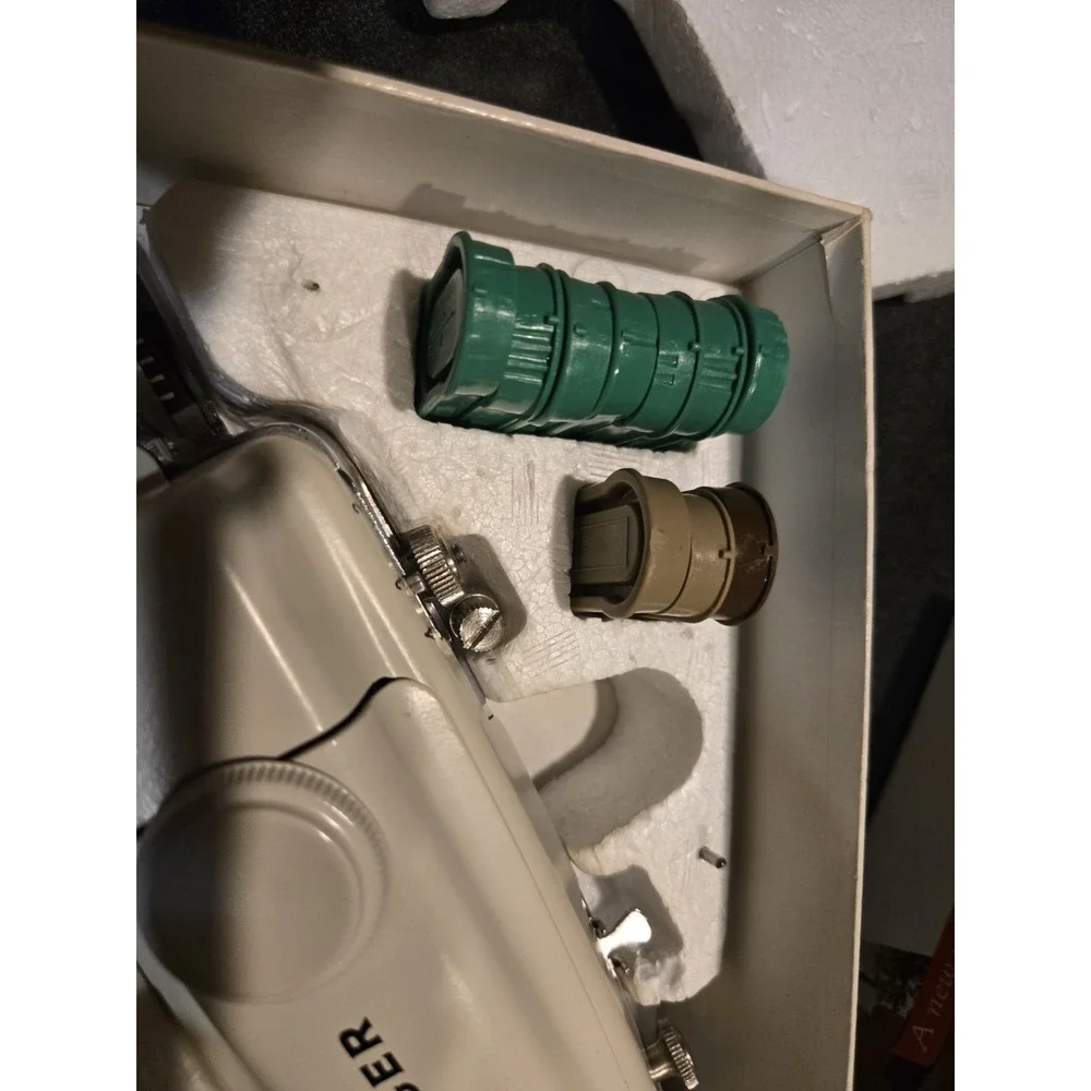 Singer Professional Buttonholer Attachment Slant Needle Zig Zag Machines VTG Box