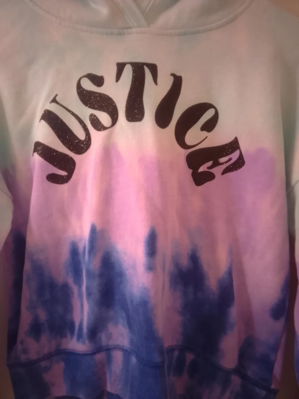 Justice Tie-Dye Hooded Sweatshirt - Size Large