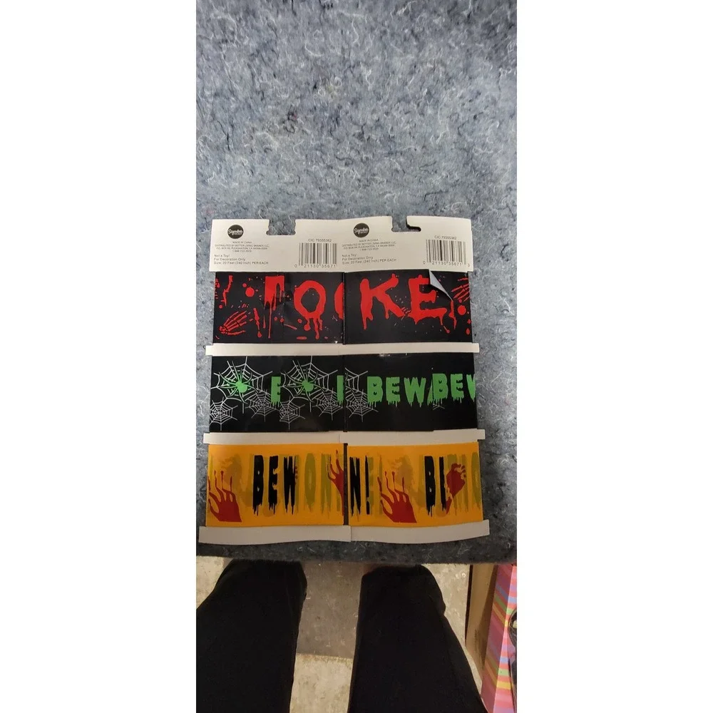 Halloween 2025‎  Fright Tape 2 packs of 3