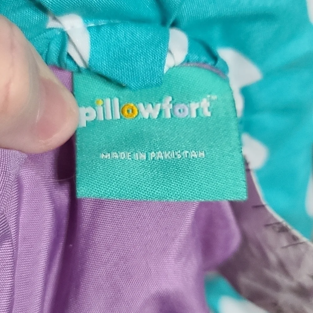 Pillow Fort Comforter Purple Aqua Twin Puffy Soft‎ Lightweight 66x88