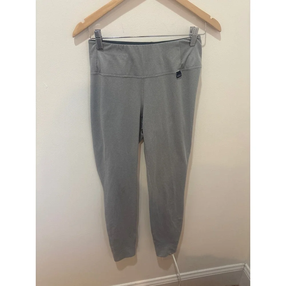 Patagonia Capilene Midweight Baselayer Leggings‎ Gray Polartec Mens S Small