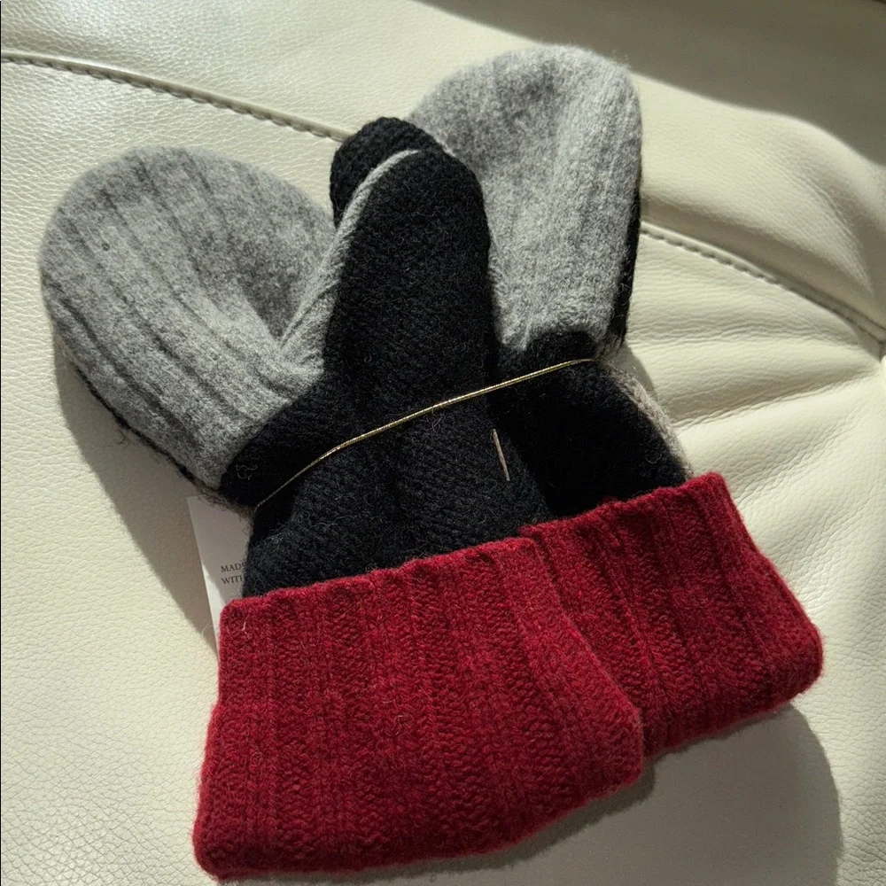 The Peapack Mitten Company cold red mittens