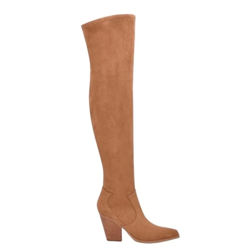 Marc Fisher Gwyneth Over the Knee Camel Brown‎ Boots Sz 8 New