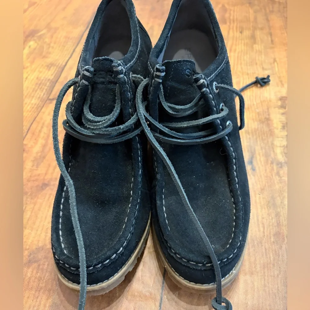 Sperry Black Suede Wedge‎ Shoes