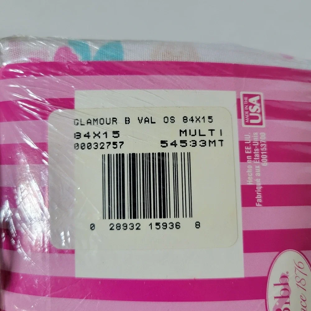 Vintage 90s Glamour Barbie Valance Sweet Dreams 84x15‎ Made In USA New