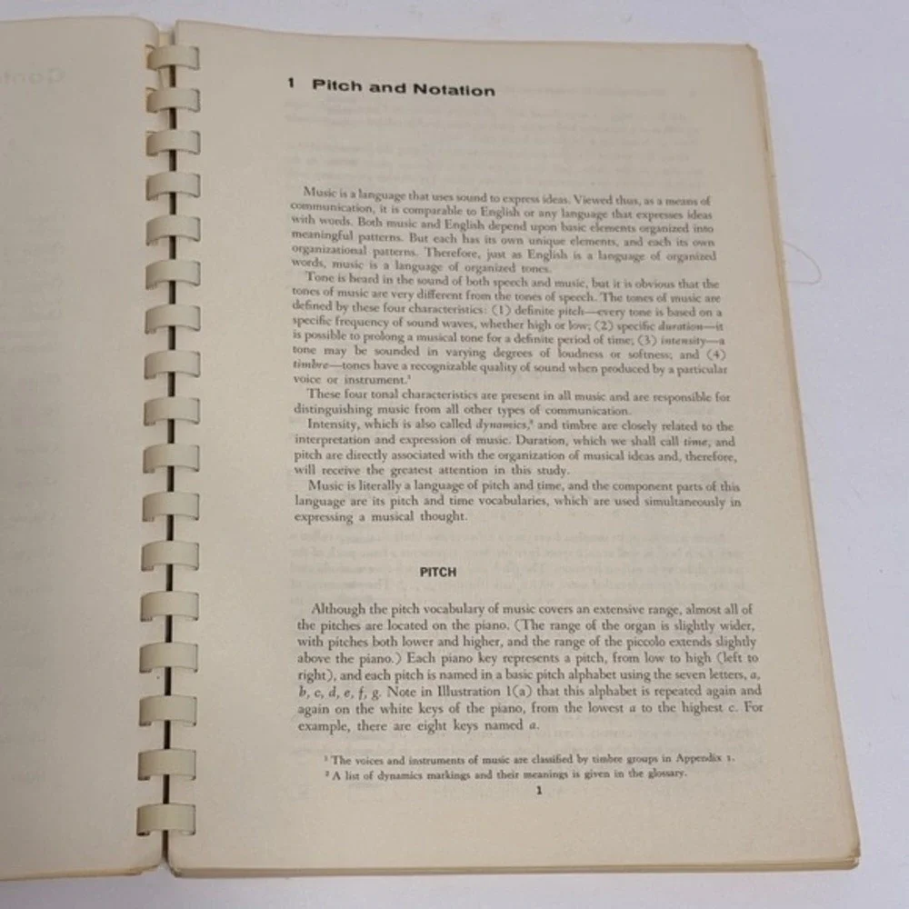 An Introduction to Musical Understanding and Musicianship by Adams Spiral Book *