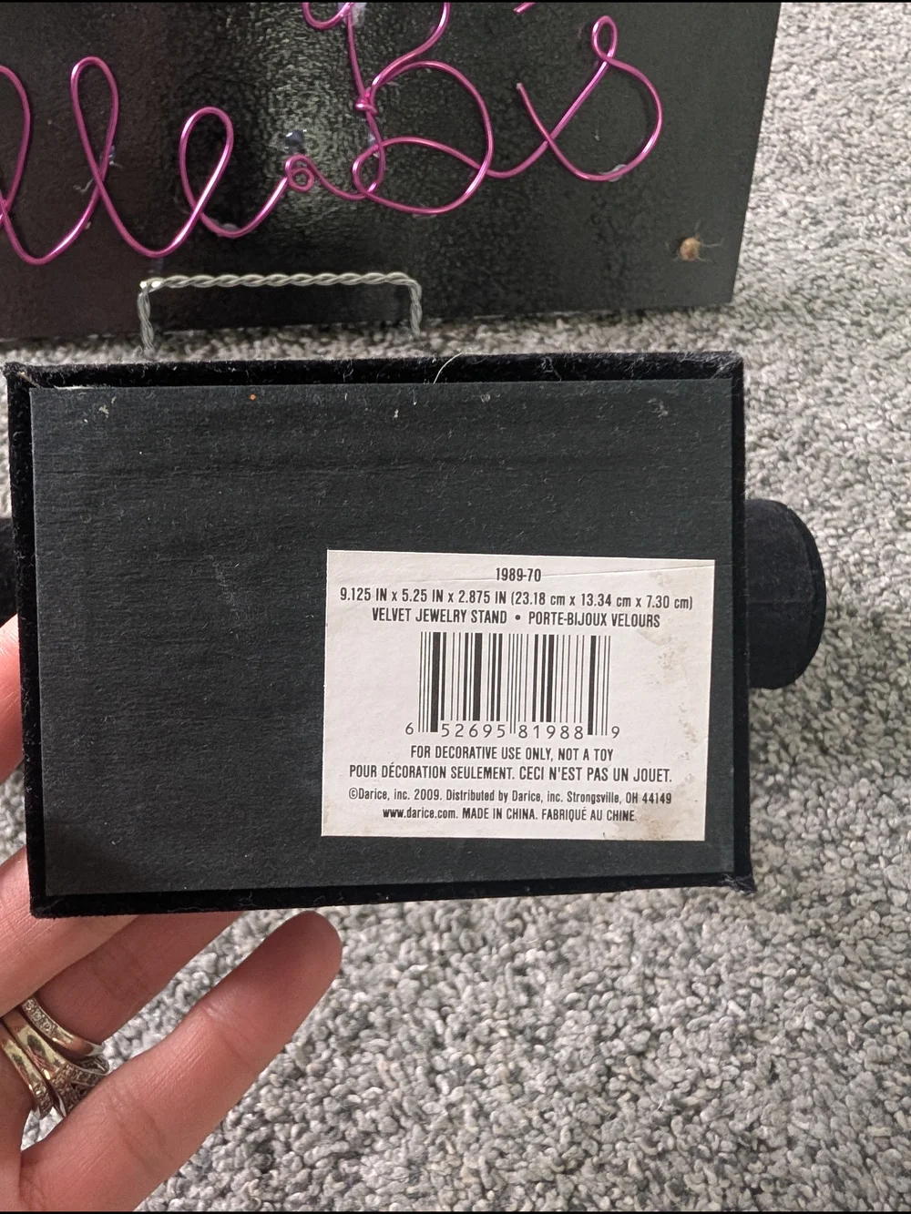 Black Jewelry T-Bar Display Stand - Unbranded