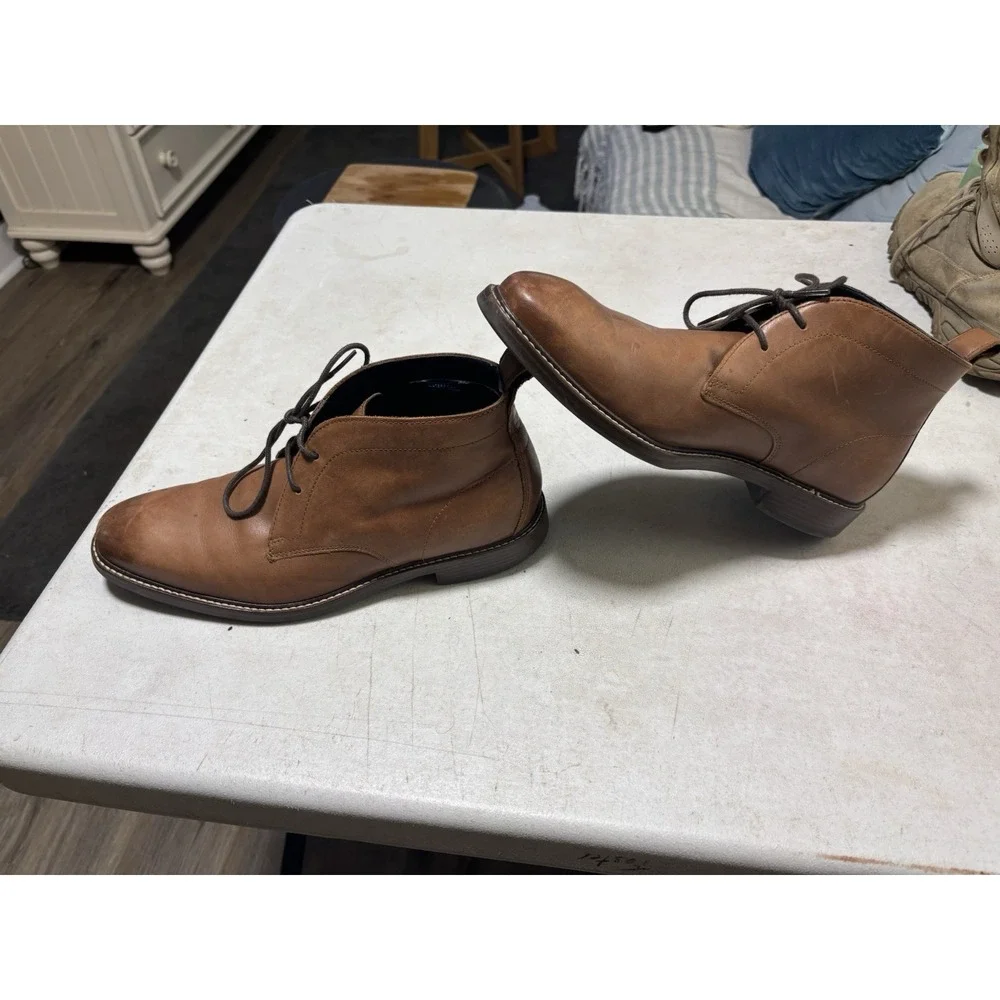 Men's Cole Haan Kennedy Grand Brown Leather Waterproof Chukka Boots‎ Sz 10M