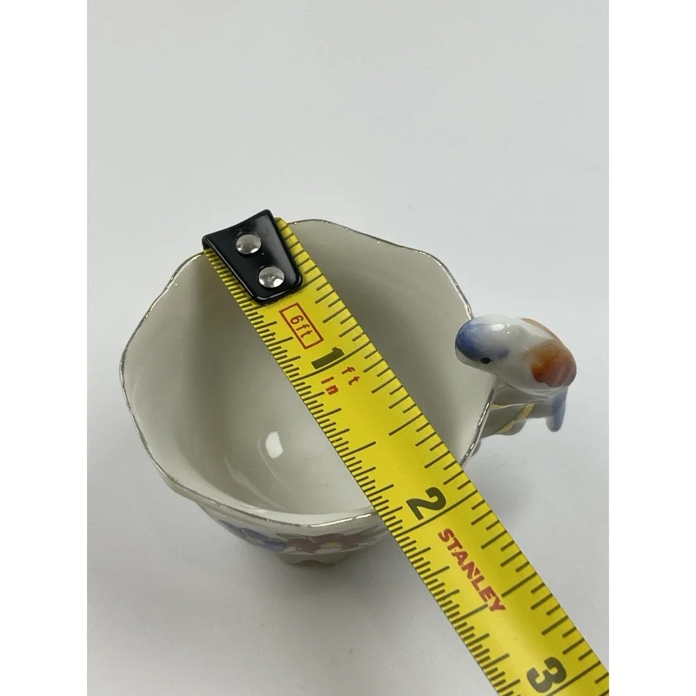 MINIATURE Teacup Colorful‎ Bird Parrot Roses Handpainted in Japan 2