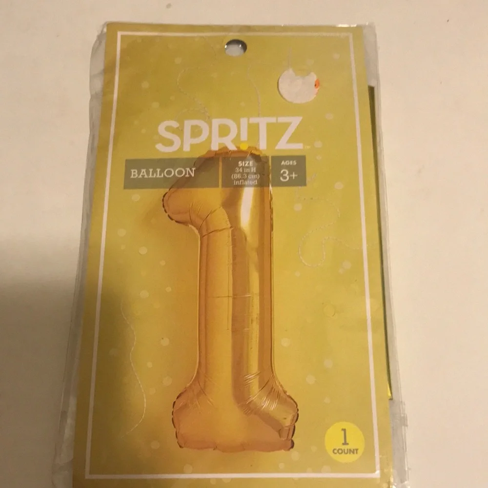 🇺🇸 Spritz Gold Number 1 Balloon - Gold