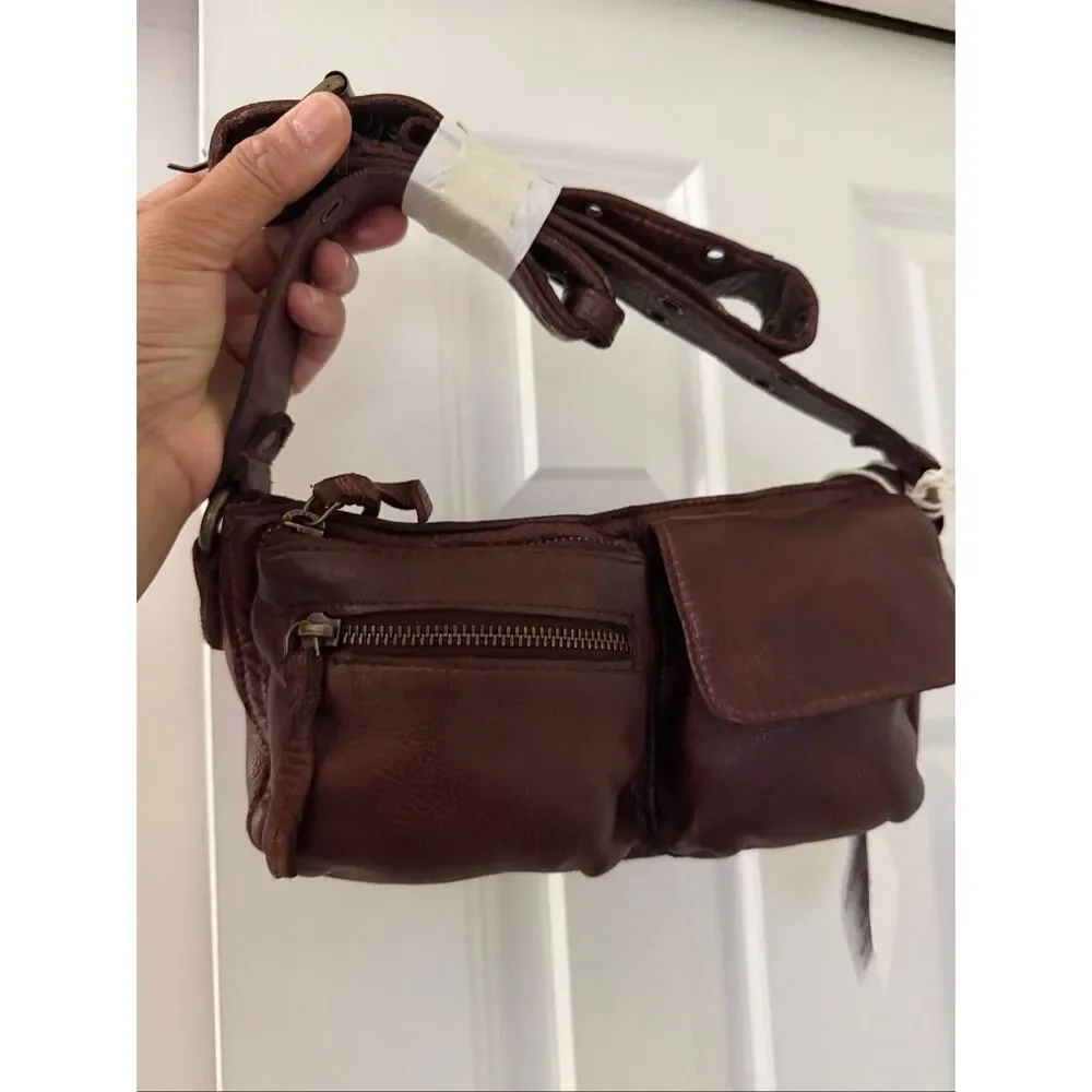 Free People Wade Sling Leather Shoulder Bag
