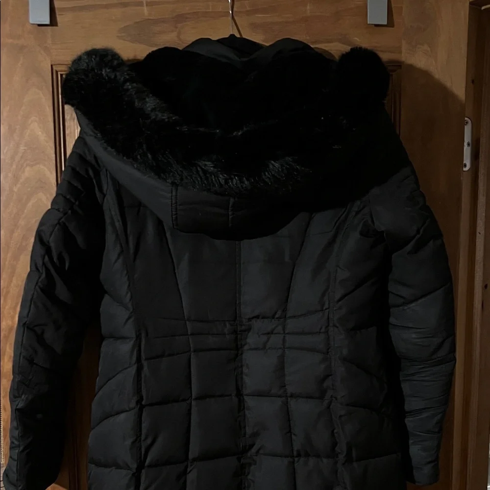 Vince Camuto Black Hooded Parka
