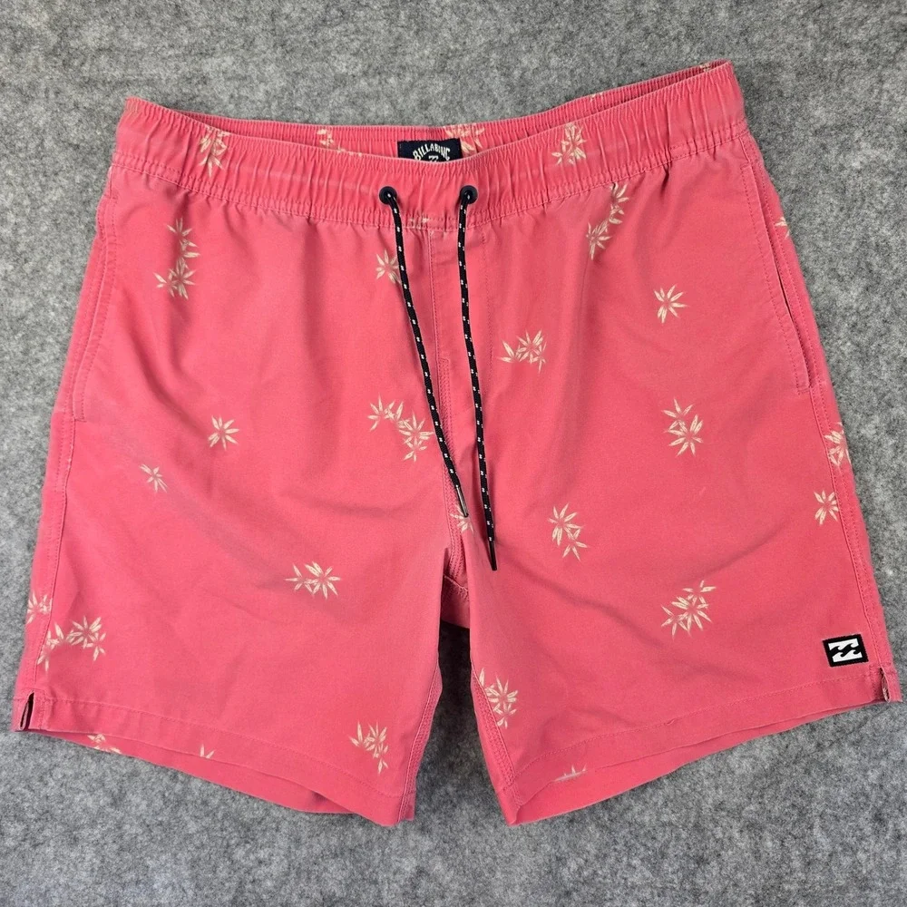 Billabong Sundays Layback Shorts Mens L Pink Floral Recycler Board ABYBS00253