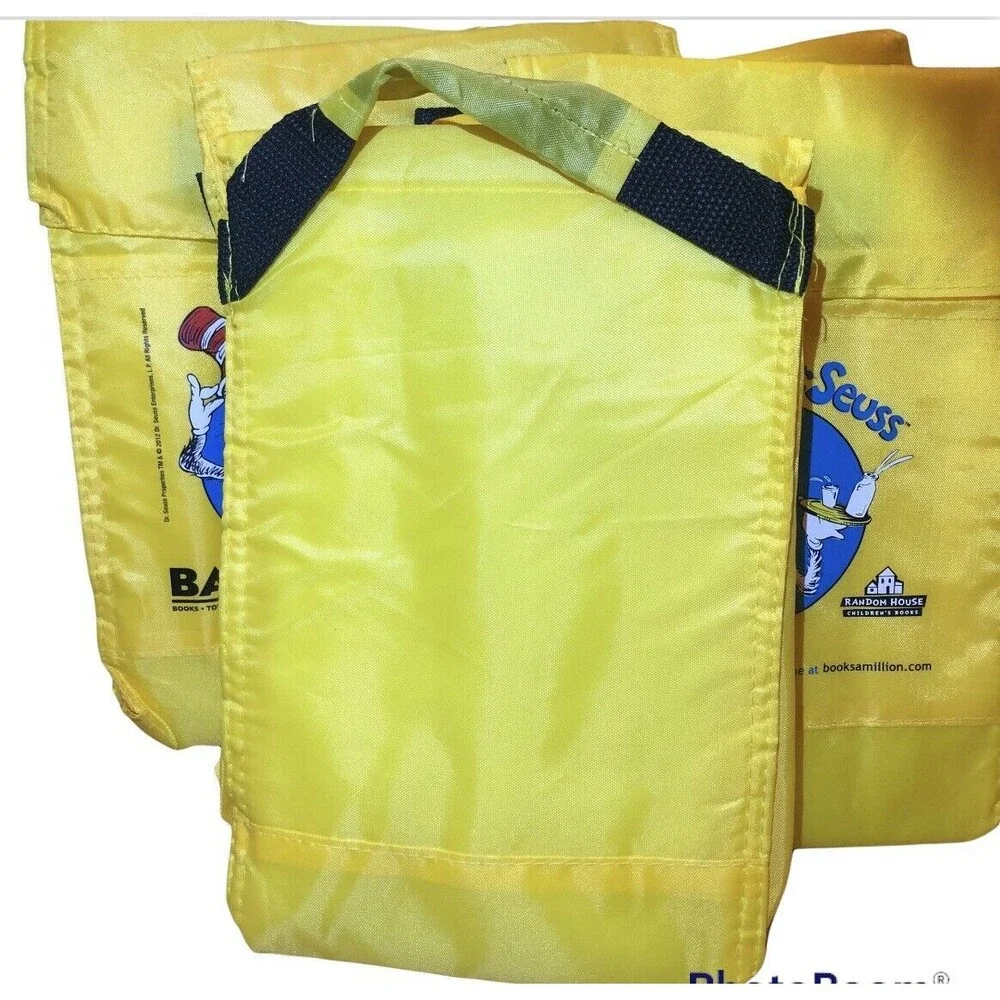 Dr. Seuss Lunch Bags 2012 Cat in the Hat Books a Million 5 Yellow‎ Insulated NEW