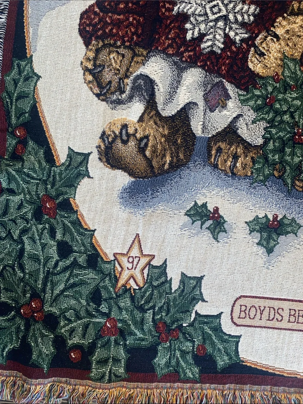 Boyds Bears woven holiday