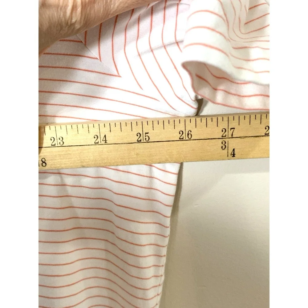 Polo Golf Ralph Lauren Shirt Mens XL White Red Pinstripe Peruvian Cotton Stretch