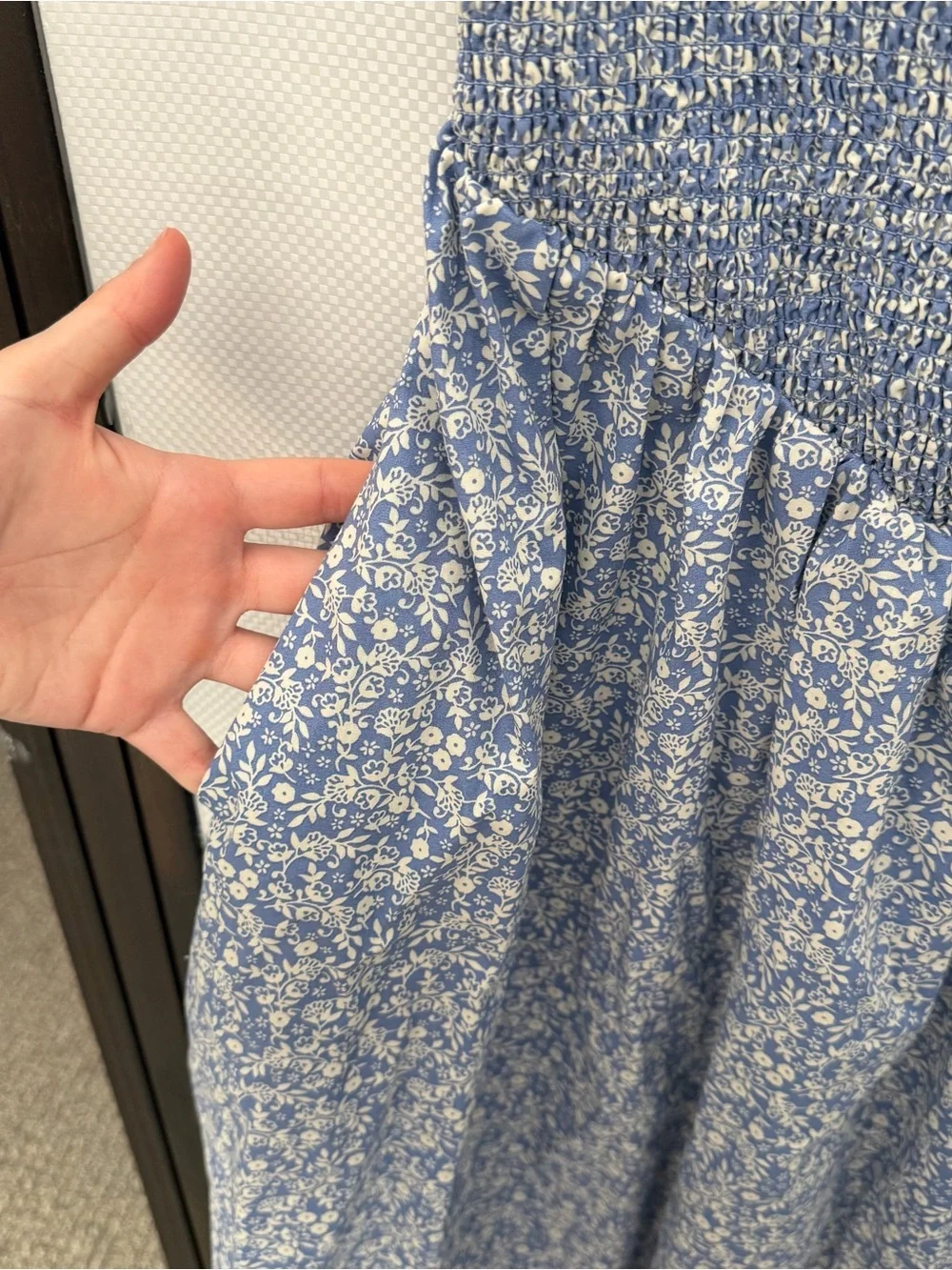 Abercrombie & Fitch dipped waist smocked