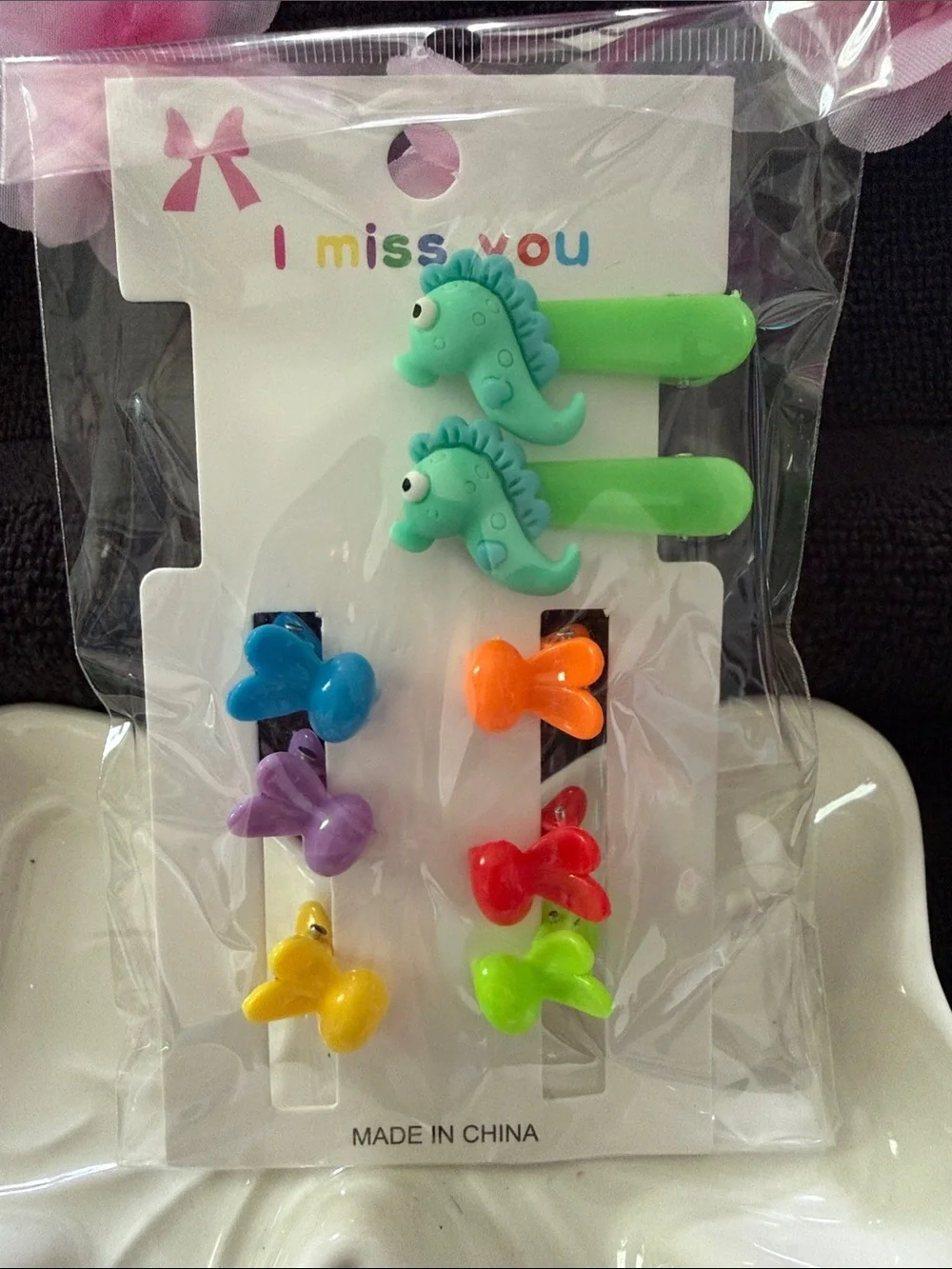 Kids Seahorse & Butterfly Hair Clips - Multicolor