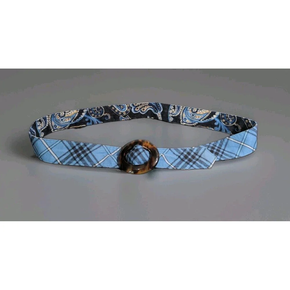VERA BRADLEY BELT 44.5” LENGTH FABRIC WINDSOR AJUSTABLE REVERSABLE NAVY 2006 EUC
