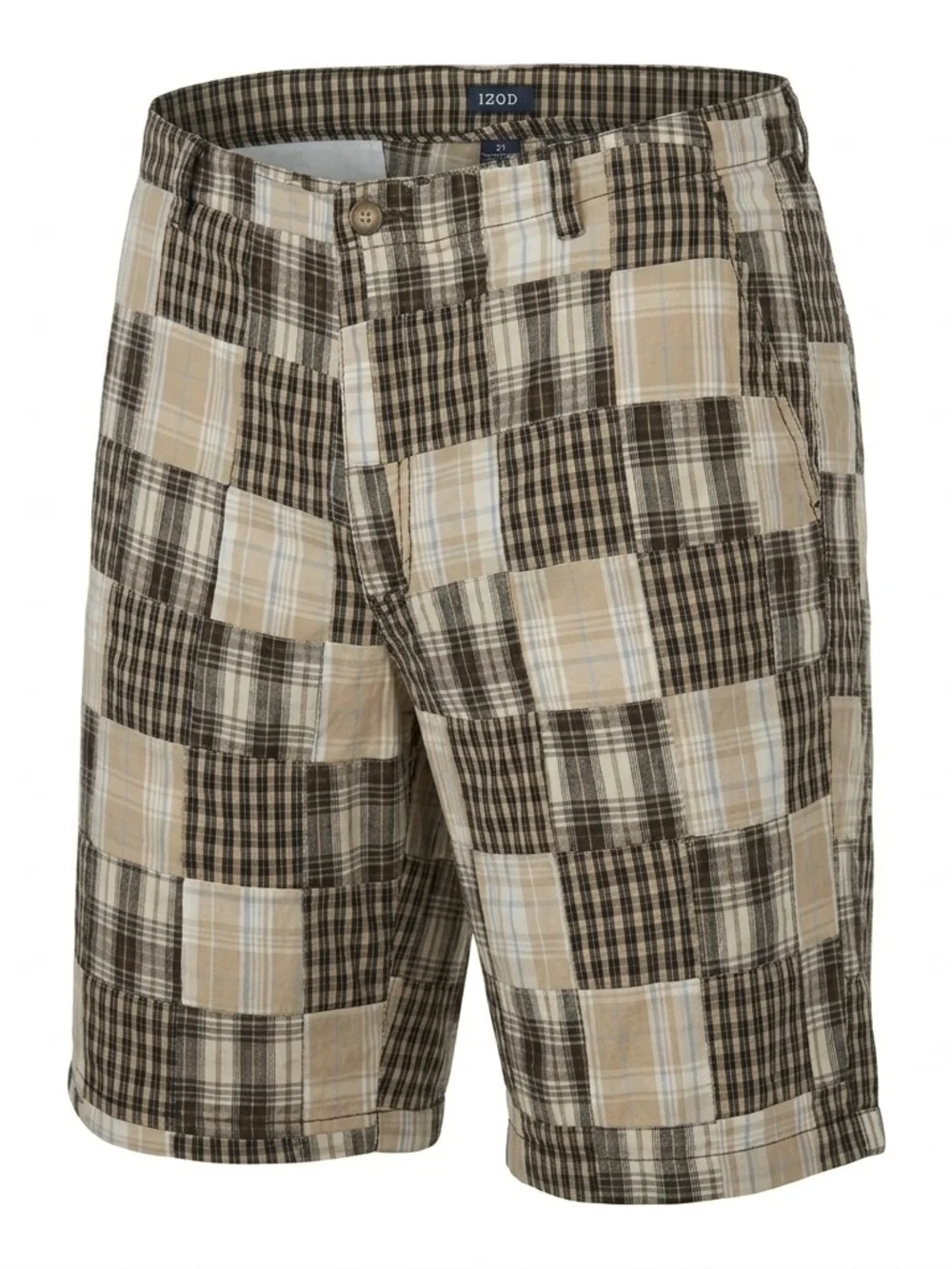 IZOD Men's Patchwork Plaid Shorts - Size 40