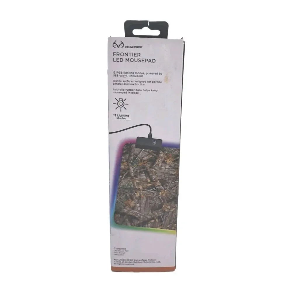 Vivitar Realtree Edge Gaming Mouse Pad 13 LED Light Modes Anti-Slip Base New NIB