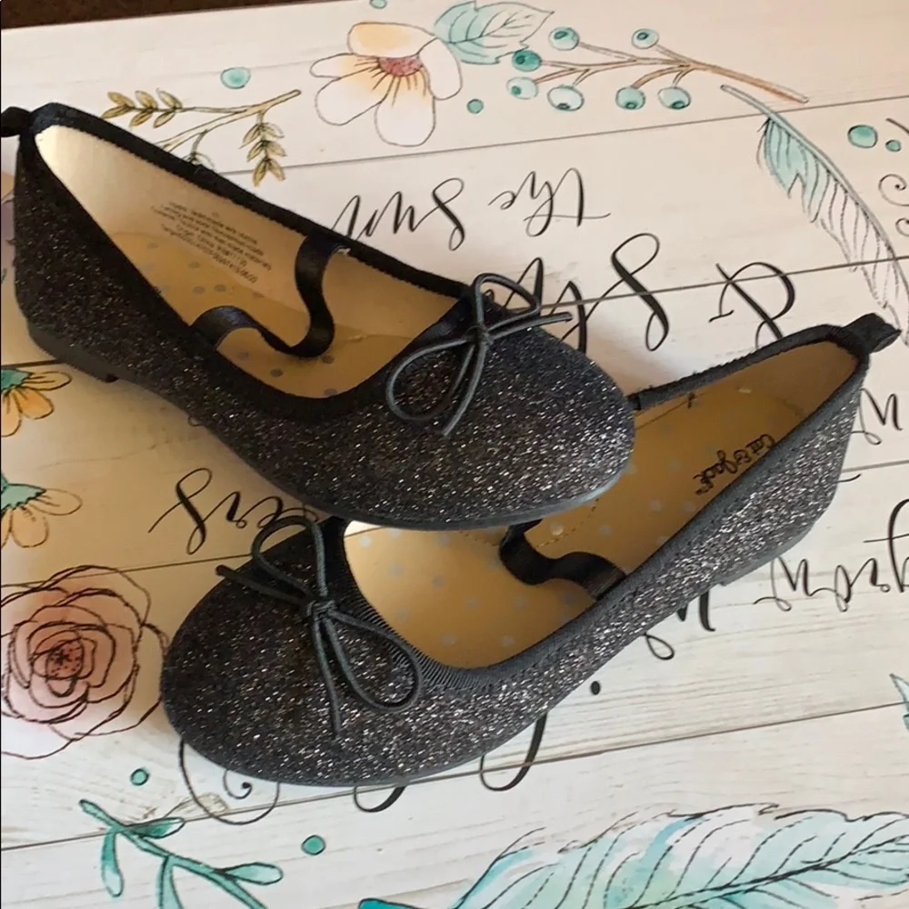 Cat‎ & Jack sparkle little girls ballerina shoes