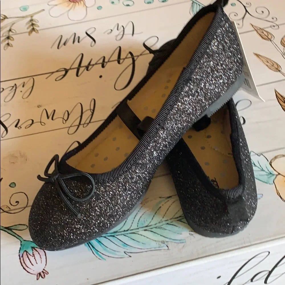 Cat‎ & Jack sparkle little girls ballerina shoes