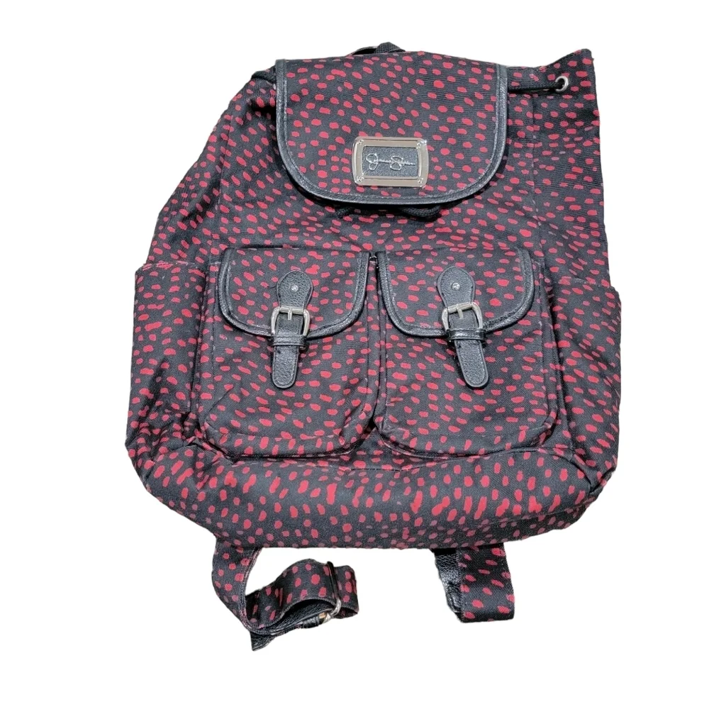 Jessica Simpson Red and Black Back Pack
