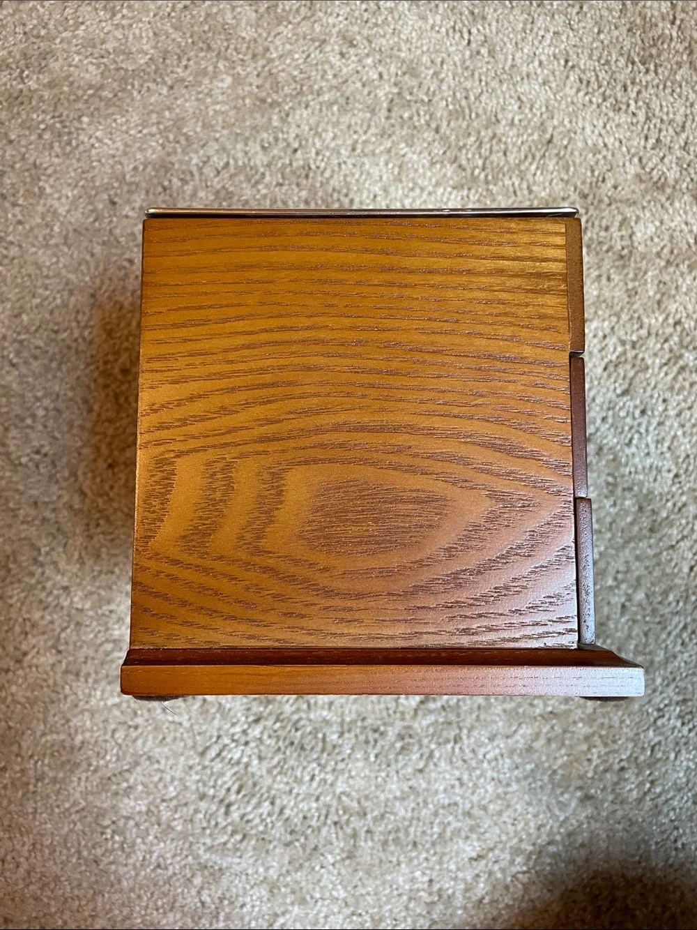 Brighton Wooden Jewelry Chest with Intricate Silver-Tone Top