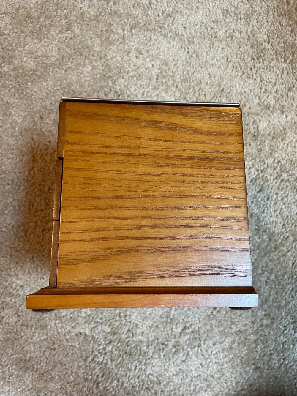 Brighton Wooden Jewelry Chest with Intricate Silver-Tone Top