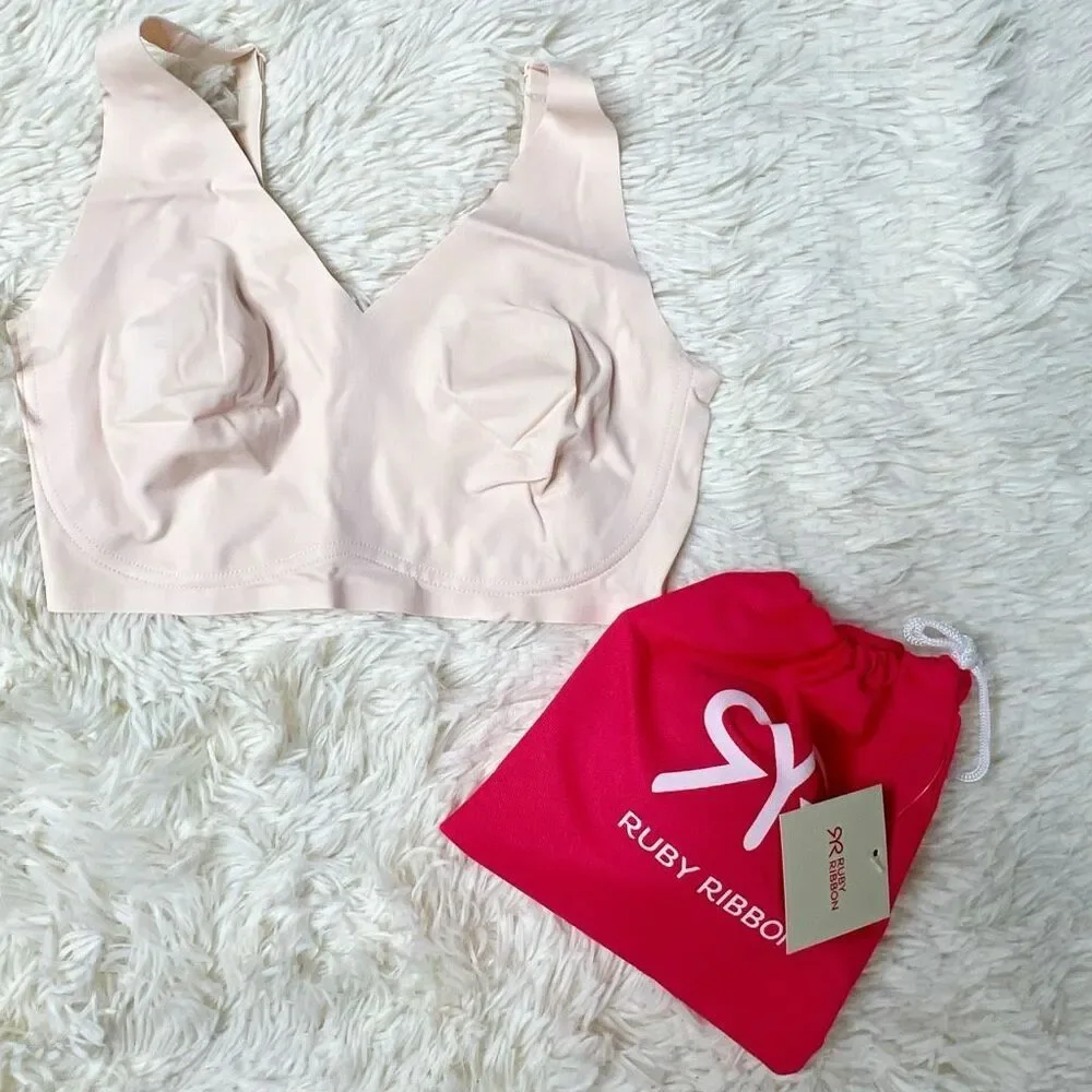 Ruby Ribbon Second Skin Sheer Demiette in Shell  Nwt Size 32