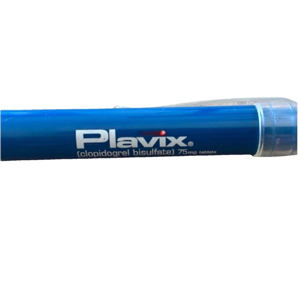 Vintage Drug Rep Promo PLAVIX® Ballpoint Pen collectible Doesn't Write Needs Ink