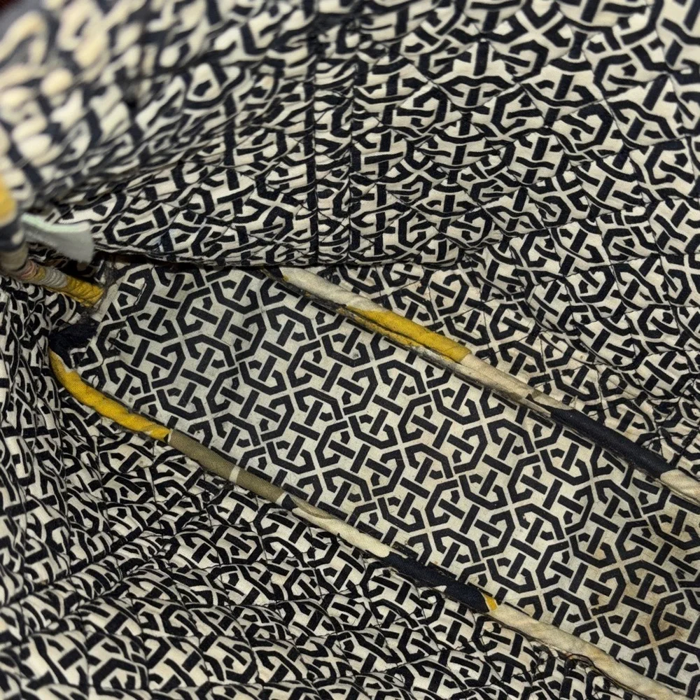 Vera Bradley Yellow and Black Floral Shoulder Bag